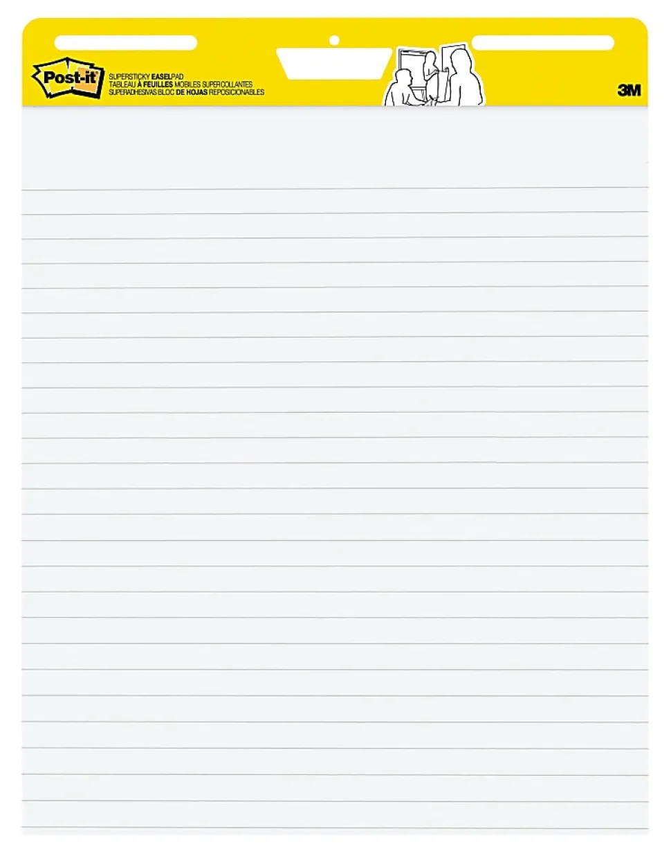 Post-it Super Sticky Easel Pad, 25 in x 30 in, Lined, 30 Sheets Per Pad, 561WLSS
