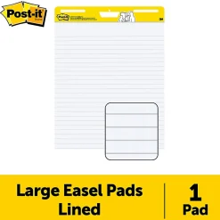 Post-it Super Sticky Easel Pad, 25 in x 30 in, Lined, 30 Sheets Per Pad, 561WLSS