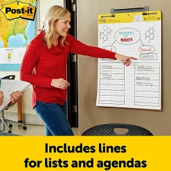 Post-it Super Sticky Easel Pad, 25 in x 30 in, Lined, 30 Sheets Per Pad, 561WLSS