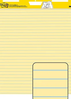 Post-it® Super Sticky Easel Pad, 25 in x 30 in, 1 Pad, 30 Sheets/Pad, Great for Virtual Teachers and Students, Yellow