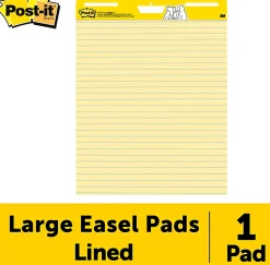 Post-it® Super Sticky Easel Pad, 25 in x 30 in, 1 Pad, 30 Sheets/Pad, Great for Virtual Teachers and Students, Yellow