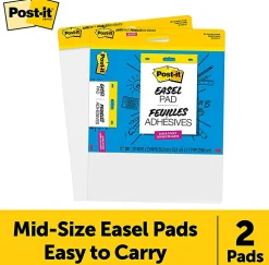 Post-it® Super Sticky Easel Pads 20" x 23", White, 2 Pads of 20 Sheets