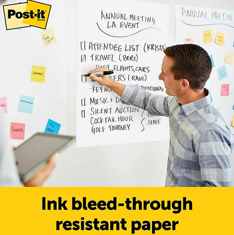 Post-it® Super Sticky Easel Pads 20" x 23", White, 2 Pads of 20 Sheets