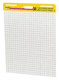 Post-it® Super Sticky Easel Pad, 25 in x 30 in, 1 Pad, 30 Sheets/Pad, Great for Virtual Teachers and Students, White