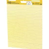 Post-it® Super Sticky Easy Pads, 25" x 30", 4 Pads, 30 Sheets/Pad, Lined, School Supplies for Classrooms, Yellow