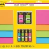 Post-it® Super Sticky Notes and Flags Combo Pack, 3" x 3", Assorted Colors, Pack Of 8 Pads And 6 Flags Packs