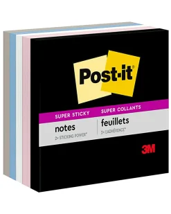 Post-it® Super Sticky Notes, 3 in. x 3 in., Simply Serene Collection, 5 Pads/Pack, 90 Sheets/Pad