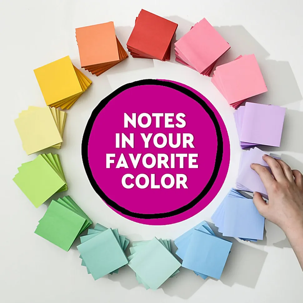 Post-it® Super Sticky Notes, 3 in x 3 in, 5 Pads, 90 Sheets/Pad, 2x the Sticking Power, Candy Apple Red