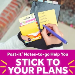 Post-it® Super Sticky Notes-To-Go Pop Up Notes, 3 x 3 in, 1 Sticky Note Pad, 90 Sheets/Pads, Great for School, Office or Classroom, Washed Denim