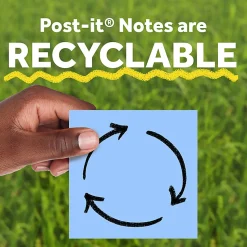 Post-it® Super Sticky Notes-To-Go Pop Up Notes, 3 x 3 in, 1 Sticky Note Pad, 90 Sheets/Pads, Great for School, Office or Classroom, Washed Denim