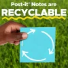 Post-it® Super Sticky Notes, 3 x 3 in, 12 Sticky Note Pads, 90 Sheets/Pad, 2X the Sticking Power, School and Office Supplies, Playful Primaries