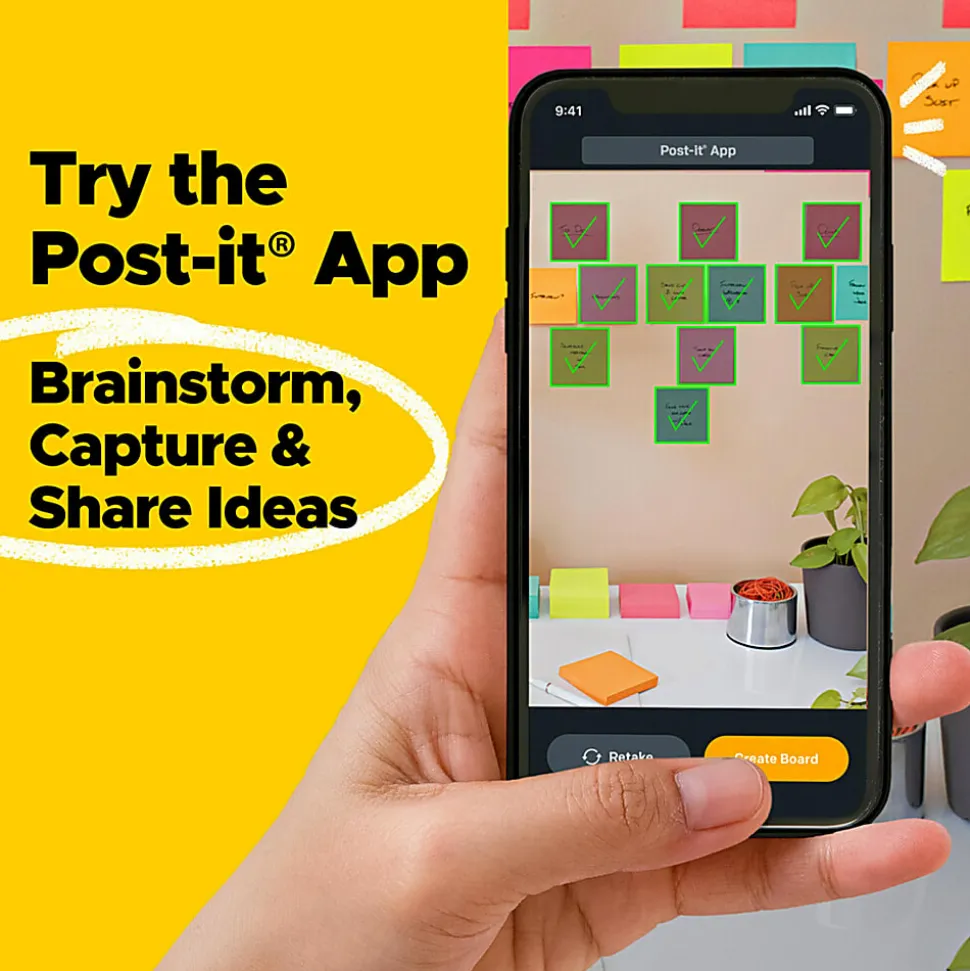 Post-it® Super Sticky Notes, 3 x 3 in, 12 Sticky Note Pads, 90 Sheets/Pad, 2X the Sticking Power, School and Office Supplies, Playful Primaries