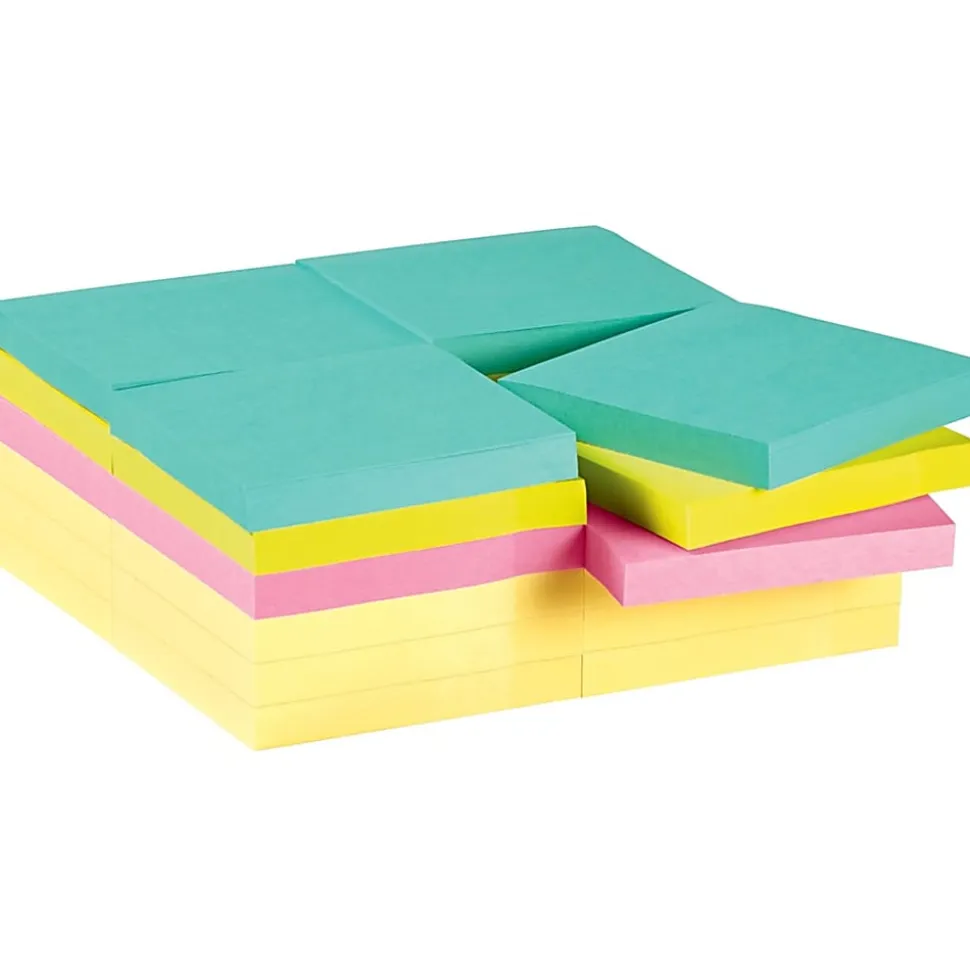 Post-it® Super Sticky Notes, 3 x 3 in, 24 Bulk Sticky Note Pads, 90 Sheets/Pad, 2X the Sticking Power, School and Office Supplies, Supernova Neons