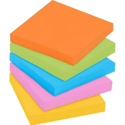 Post-it® Super Sticky Notes, 3 x 3 in, 6 Sticky Note Pads, 70 Sheets/Pad, 2X the Sticking Power, School Supplies and Office Products, Energy Boost