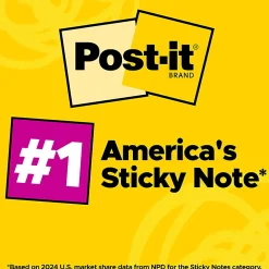 Post-it® Super Sticky Notes, 6 x 8 in, 4 Lined Sticky Note Pads, 45 Sheets/Pad, 2X the Sticking Power, School and Office Supplies, Energy Boost