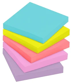 Post-it® Super Sticky Notes, 3 x 3 in, 24 Bulk Sticky Note Pads, 70 Sheets/Pad, 2X the Sticking Power, School Supplies, Supernova Neons