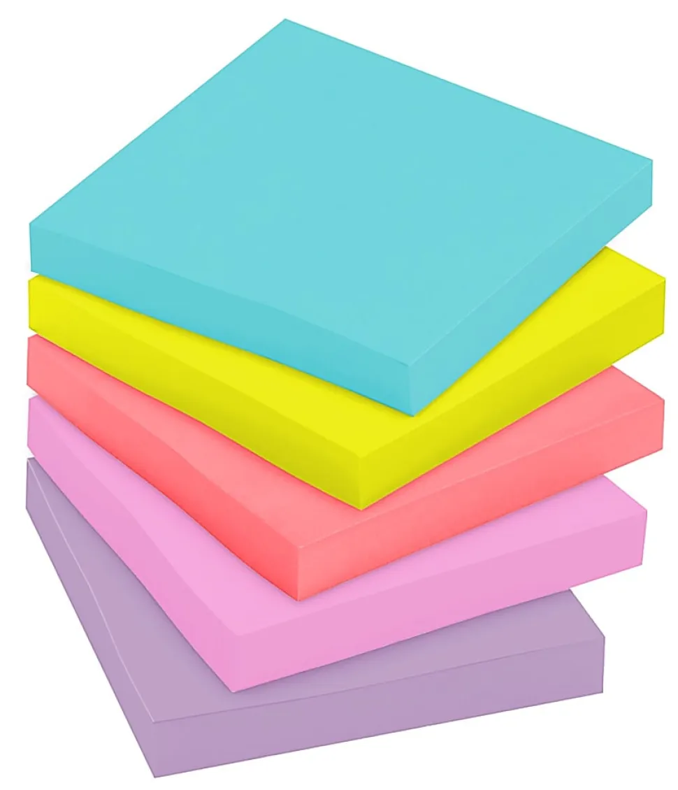 Post-it® Super Sticky Notes, 3 x 3 in, 24 Bulk Sticky Note Pads, 70 Sheets/Pad, 2X the Sticking Power, School Supplies, Supernova Neons