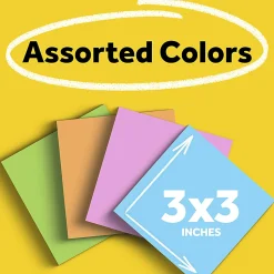 Post-it® Super Sticky Notes, 3 x 3 in, 28 Sticky Note Pads, 70 Sheets/Pad, 2X the Sticking Power, School Supplies and Office Products, Bright Colors