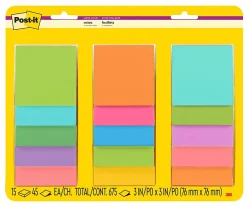 Post-it® Super Sticky Notes, 4 x 4 in, 6 Lined Sticky Note Pads, 90 Sheets/Pad, 2X the Sticking Power, School and Office Supplies, Canary Yellow