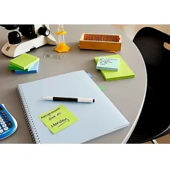 Post-it® Super Sticky Notes, 3 x 3 in, 12 Pads, 90 Sheets/Pad, 2X the Sticking Power, Clean Removal, Assorted Colors
