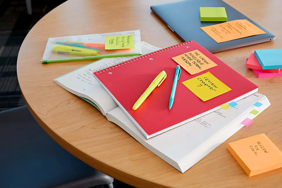Post-it® Super Sticky Notes, 3 x 3 in, 12 Pads, 90 Sheets/Pad, 2X the Sticking Power, Clean Removal, Assorted Colors