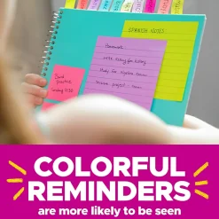 Post-it® Super Sticky Notes, 6 x 8 in, 4 Lined Sticky Note Pads, 45 Sheets/Pad, 2X the Sticking Power, School and Office Supplies, Energy Boost
