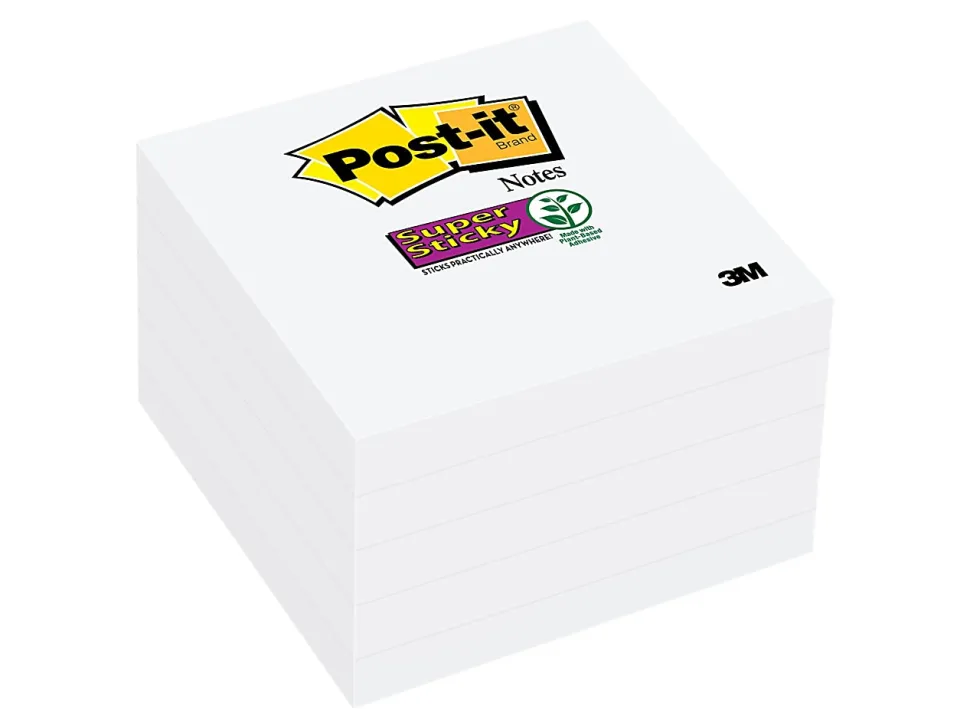 Post-it® Super Sticky Notes, 3 x 3 in, 5 Sticky Note Pads, 90 Sheets/Pad, 2X the Sticking Power, School Supplies and Office Products, First Snow