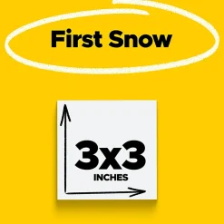 Post-it® Super Sticky Notes, 3 x 3 in, 5 Sticky Note Pads, 90 Sheets/Pad, 2X the Sticking Power, School Supplies and Office Products, First Snow