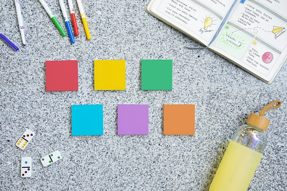 Post-it® Super Sticky Notes, 3 x 3 in, 6 Sticky Note Pads, 70 Sheets/Pad, 2X the Sticking Power, School and Office Supplies, Playful Primaries