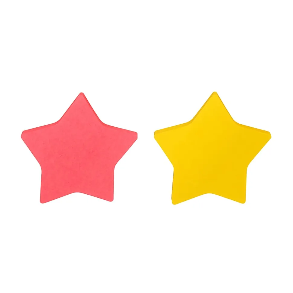 Post-it® Super Sticky Notes, 3 x 3 in, 2 Star Shaped Pads, 75 Sheets/Pad, 2X the Sticking Power, School Supplies and Office Products, Assorted Colors