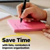 Post-it® Super Sticky Notes, 1.88 x 1.88 in, 6 Sticky Note Pads, 45 Sheets/Pad, 2X the Sticking Power, School Supplies, Energy Boost