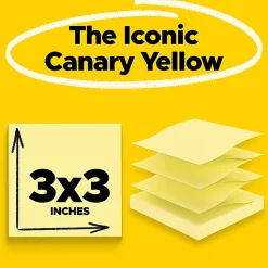 Post-it® Super Sticky Pop Up Notes, 3 x 3 in, 10 Sticky Note Pads, 90 Sheets/Pad, 2X the Sticking Power, School and Office Supplies, Canary Yellow