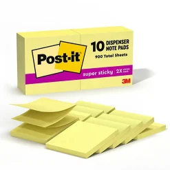 Post-it® Super Sticky Pop Up Notes, 3 x 3 in, 10 Sticky Note Pads, 90 Sheets/Pad, 2X the Sticking Power, School and Office Supplies, Canary Yellow