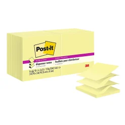 Post-it® Super Sticky Pop Up Notes, 3 x 3in, 16 Sticky Note Pads, 100 Sheets/Pad, 2X the Sticking Power, School and Office Supplies, Canary Yellow