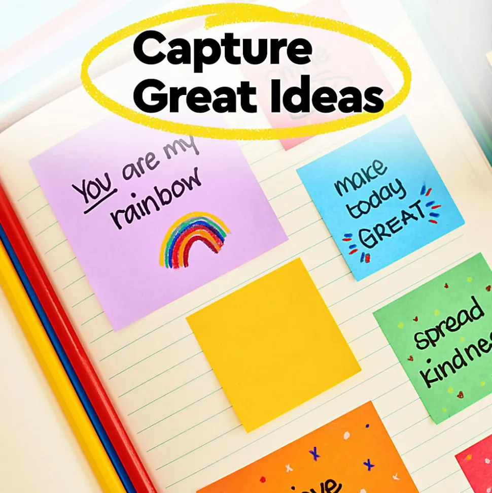 Post-it® Super Sticky Pop Up Notes, 3 x 3 in, 18 Sticky Note Pads, 90 Sheets/Pad, 2X the Sticking Power, School Supplies and O?ce Products, Summer Joy