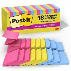 Post-it® Super Sticky Pop Up Notes, 3 x 3 in, 18 Sticky Note Pads, 90 Sheets/Pad, 2X the Sticking Power, School Supplies and O?ce Products, Summer Joy