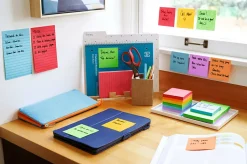 Post-it® Super Sticky Pop Up Notes, 3 x 3 in, 10 Sticky Note Pads, 90 Sheets/Pad, 2X the Sticking Power, School and Office Supplies, Playful Primaries