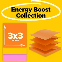 Post-it® Super Sticky Pop Up Notes, 3 x 3 in, 6 Sticky Note Pads, 90 Sheets/Pad, 2X the Sticking Power, School and Office Supplies, Energy Boost
