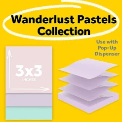 Post-it® Super Sticky 100% Recycled Paper Notes, 4 x 6 in, 4 Lined Sticky Note Pads, 45 Sheets/Pad, 2X the Sticking Power, School Supplies, Oasis