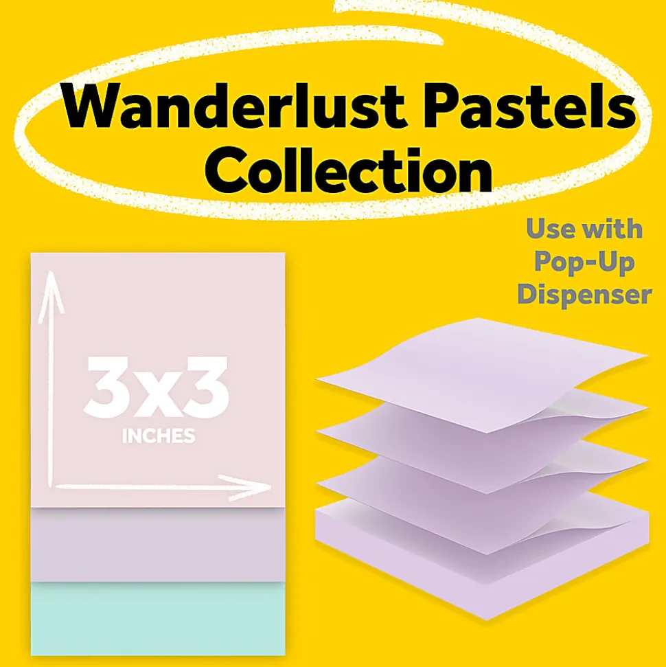 Post-it® Super Sticky 100% Recycled Paper Notes, 4 x 6 in, 4 Lined Sticky Note Pads, 45 Sheets/Pad, 2X the Sticking Power, School Supplies, Oasis