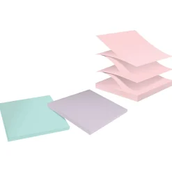 Post-it® Super Sticky 100% Recycled Paper Notes, 3 x 3 in, 6 Sticky Note Pads, 70 Sheets/Pad, School Supplies and Office Products, Wanderlust Pastels
