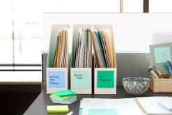 Post-it® Super Sticky 100% Recycled Paper Notes, 3 x 3 in, 5 Sticky Note Pads, 70 Sheets/Pad, 2X the Sticking Power, School and Office Supplies, Oasis