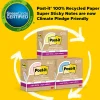 Post-it® Super Sticky 100% Recycled Paper Notes, 3 x 3 in, 18 Sticky Note Pads, 70 Sheets/Pad, School Supplies and Office Products, Oasis
