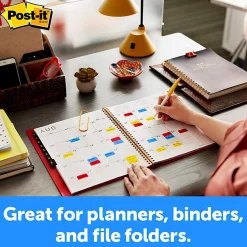 Post-it® Tabs, 1 in. x 1.5 in., 1 Pack, 88 Tabs/Pack, Assorted Colors, School Supplies for Students, Tabs for Textbooks and Notebooks