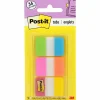 Post-it® 1" x 1 1/2" Durable Index Tabs, Assorted, 6 Tabs Per Pad, Pack Of 6 Pads