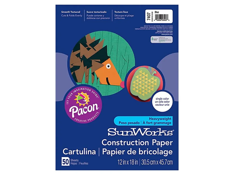 Prang® Construction Paper, 12" x 18", Blue, Pack Of 50