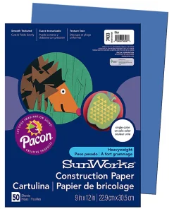 Prang® Construction Paper, 9" x 12", Blue, Pack Of 50