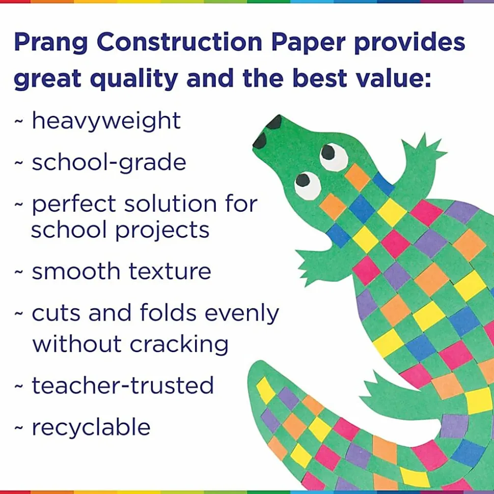 Prang® Smart-Stack™ Medium Weight Construction Paper, 9" x 12", Assorted, Pack Of 300