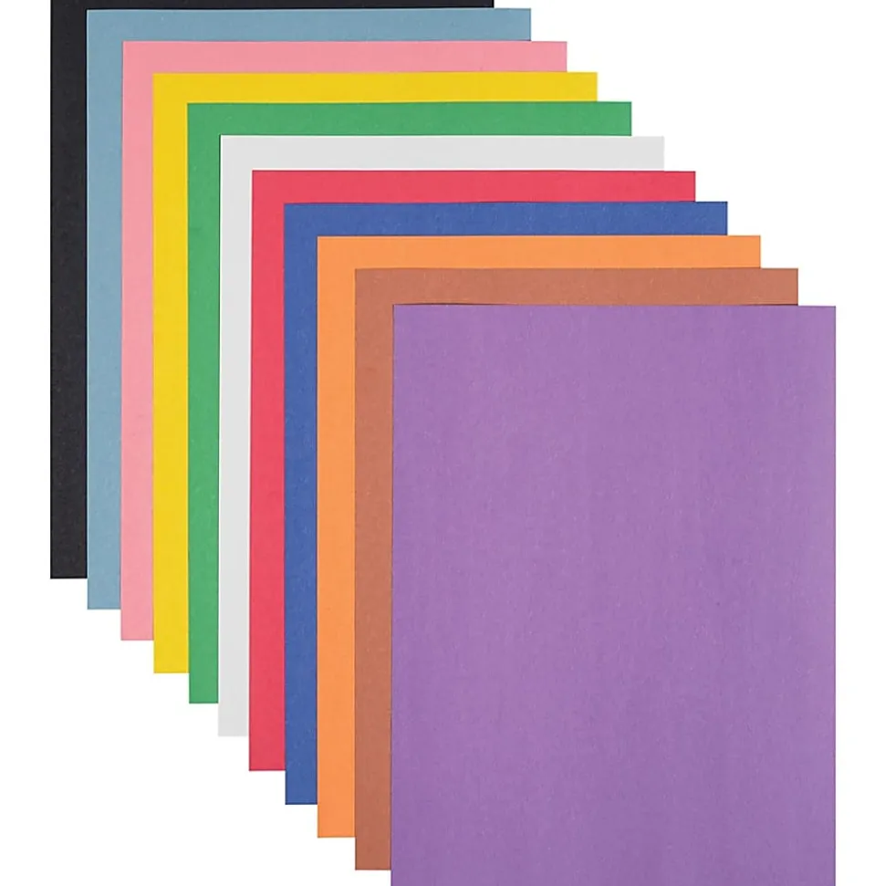 Prang® Smart-Stack™ Medium Weight Construction Paper, 9" x 12", Assorted, Pack Of 300