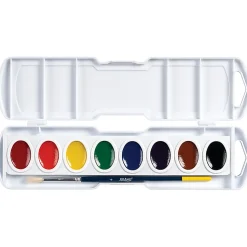 Prang® Watercolor Oval Set With Brush, Assorted, Set Of 8 Colors